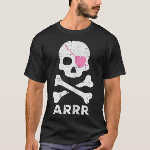  Arrr Pirate Heart Eyepatch Halloween Women  T-Shirt