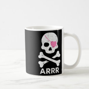 Arrr Pirate Heart Eyepatch Halloween Women Toddler Coffee Mug