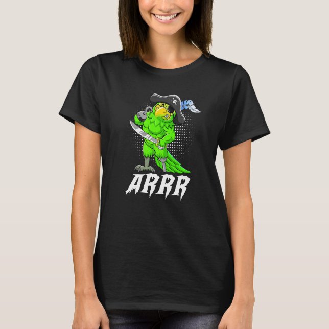 Arrr Pirate Parrot Jolly Roger Halloween Costume D T-Shirt (Front)