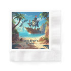 Arrr-some Pirate Island Ship Birthday Paper Napkin
