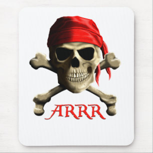 ARRR Talk Like A Pirate Jolly Roger Mouse Mat