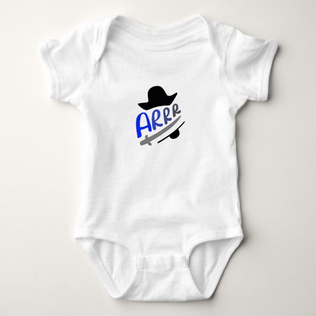 Arrr theme. baby bodysuit (Front)