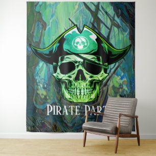 ARRRH Pirate Party Skull Tapestry