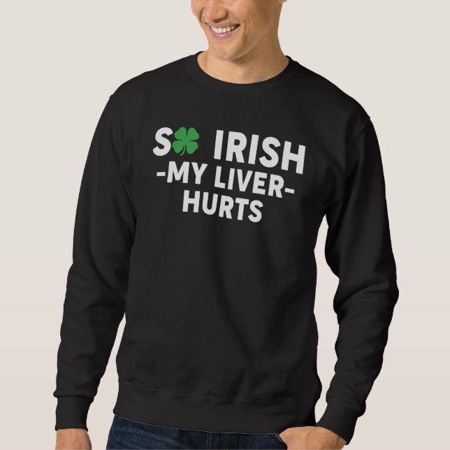 Arrrish St. Patricks Day Pirat Totenschädel Sweatshirt (Front)