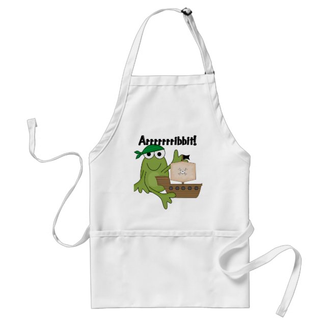 Arrrrrrribbit Frog Pirate Tshirts and Gifts Standard Apron (Front)