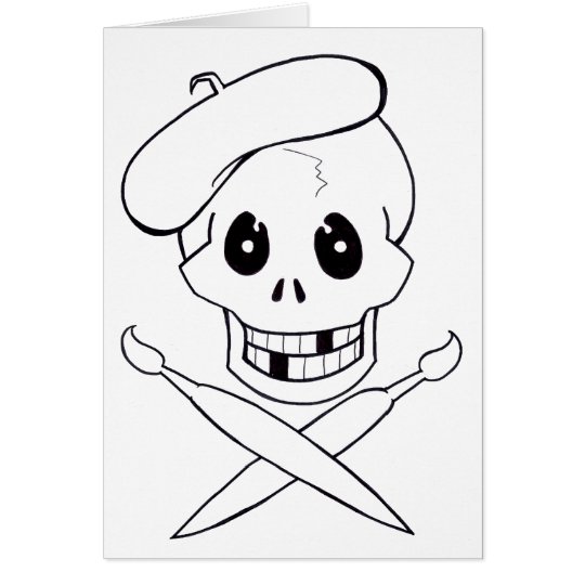 Arrrrtist Pirate (Skull and Crossbones) Card