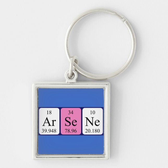 Arsène periodic table name keyring (Front)