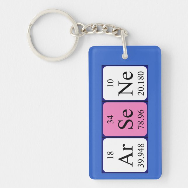 Arsène periodic table name keyring (Front)