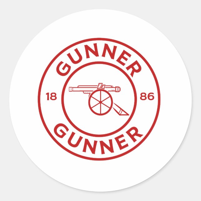 Arsenal gunner classic round sticker (Front)