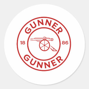 Arsenal gunner classic round sticker