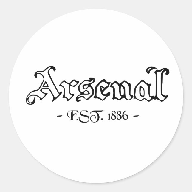 Arsenal Retro Classic Round Sticker (Front)