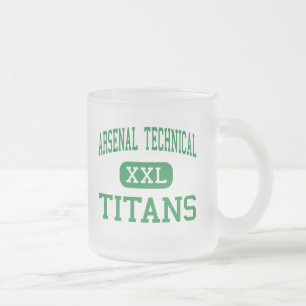 Arsenal Technical - Titans - High - Indianapolis Frosted Glass Coffee Mug