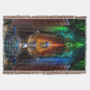 Arsencia - Goddess Of Fire Throw Blanket