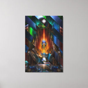 Arsencia Golden Goddess Razor Cut Canvas Print