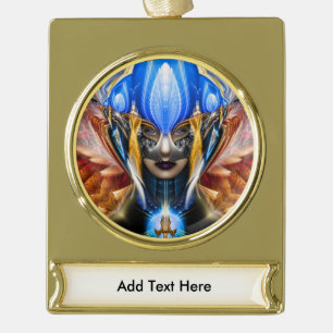 Arsencia Golden Setren P080910 Banner Ornament