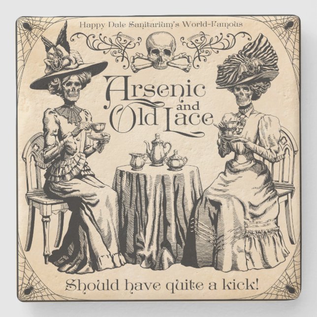 Arsenic and Old Lace Stone Coaster (Front)