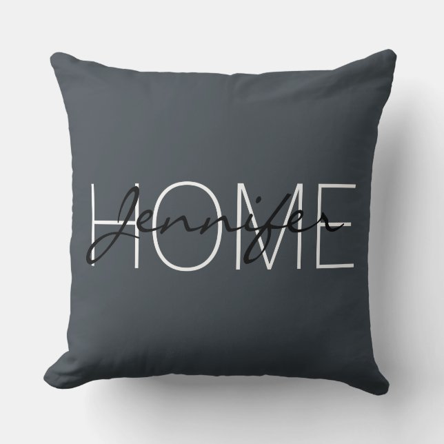 Arsenic colour home monogram cushion (Front)