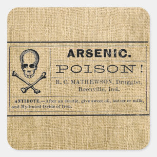 Arsenic Label on Burlap