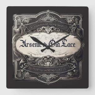 Arsenic & Old Lace Victorian  Square Wall Clock