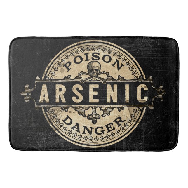 Arsenic Vintage Style Poison Label Bath Mat (Front)