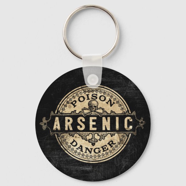 Arsenic Vintage Style Poison Label Key Ring (Front)