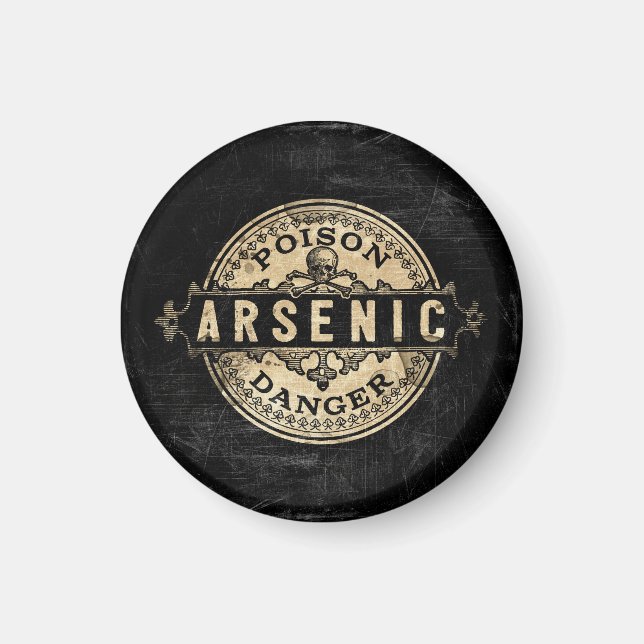Arsenic Vintage Style Poison Label Magnet (Front)