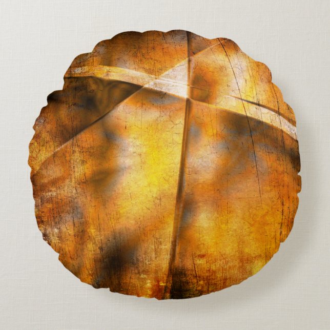 art abstract colourful background round cushion (Front)