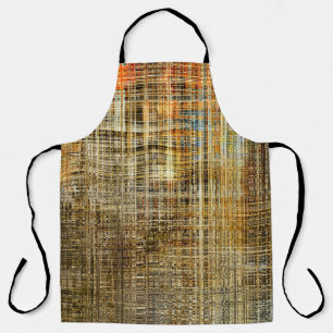 Art abstract colourful geometric intersection back apron
