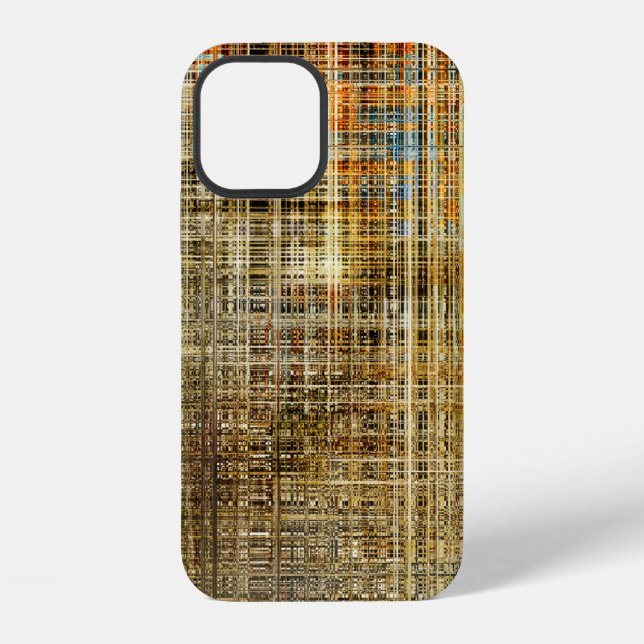 Art abstract colourful geometric intersection back iPhone case (Back)