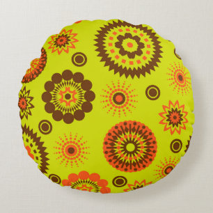 art abstract colourful watercolor paper background round cushion