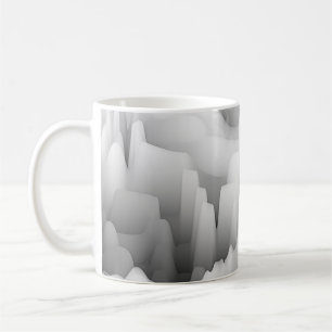 art abstract fractal wave blurred monochrome backg coffee mug