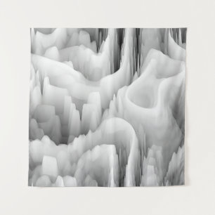 art abstract fractal wave blurred monochrome backg tapestry