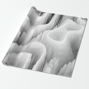 art abstract fractal wave blurred monochrome backg wrapping paper