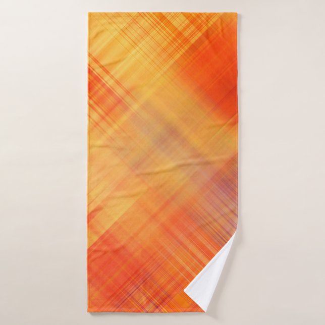 art abstract geometric diagonal lines pattern, blu bath towel (Bath Towel)