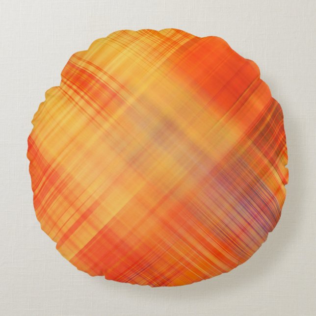 art abstract geometric diagonal lines pattern, blu round cushion (Front)