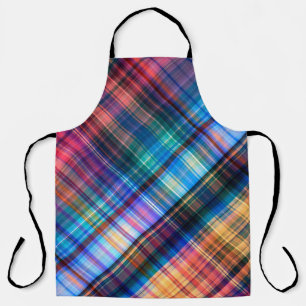 art abstract geometric diagonal pattern rainbow ba apron