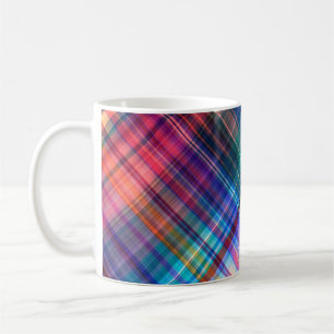 art abstract geometric diagonal pattern rainbow ba coffee mug