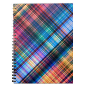 art abstract geometric diagonal pattern rainbow ba notebook