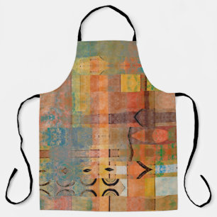 art abstract geometric horizontal stripes pattern  apron