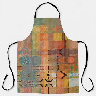 art abstract geometric horizontal stripes pattern  apron