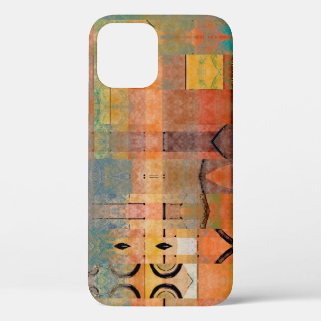art abstract geometric horizontal stripes pattern  Case-Mate iPhone case (Back)