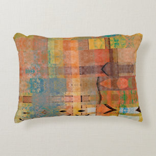 art abstract geometric horizontal stripes pattern  decorative cushion