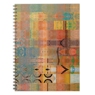 art abstract geometric horizontal stripes pattern  notebook