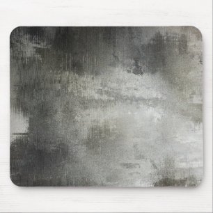 art abstract grunge black and white textured mouse mat