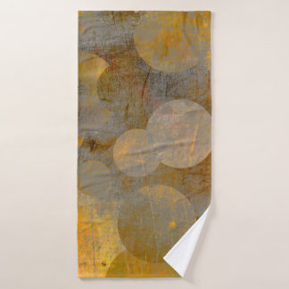 art abstract grunge geometric textured golden and bath towel