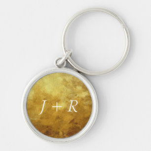 art abstract painted background in golden colour key ring