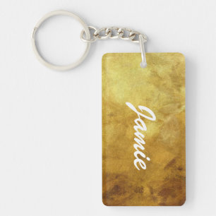 art abstract painted background in golden colour key ring