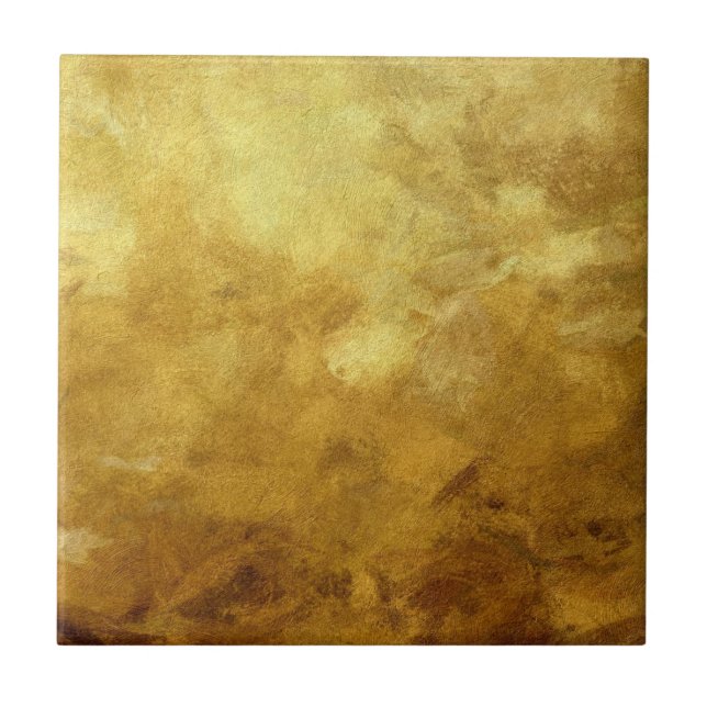 art abstract painted background in golden colour tile (Front)