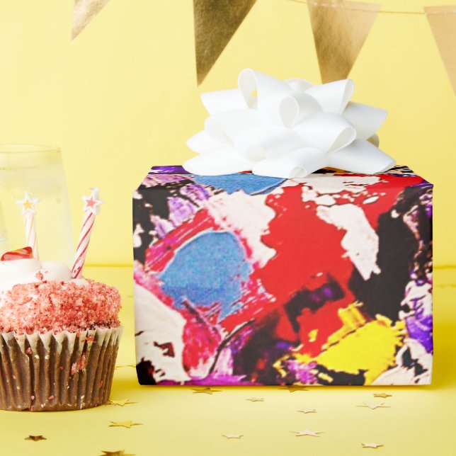 Art Abstract Pallet Colour Wrapping Paper (Birthday Party)
