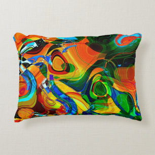 art abstract vibrant colorful background, seamless decorative cushion